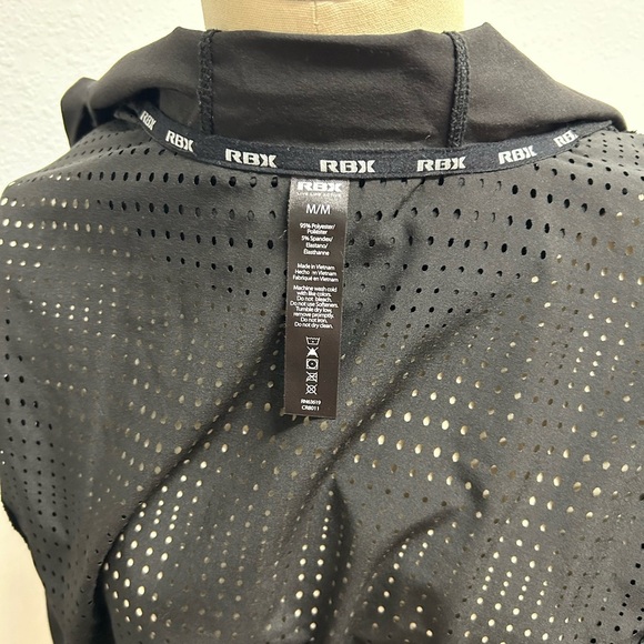 RBX Black Utility Jacket with Hood and Textured Design - Picture 5 of 5
